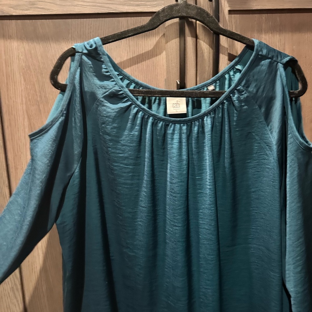 Cabi, green long sleeve blouse
